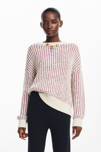 Knit sweater - WHITE - L - Desigual - Modalova