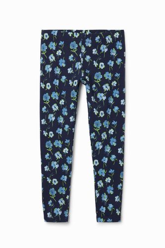 Long floral leggings - BLUE - XL - Desigual - Modalova