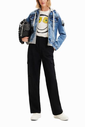 Chaqueta vaquera trucker capucha - Desigual - Modalova