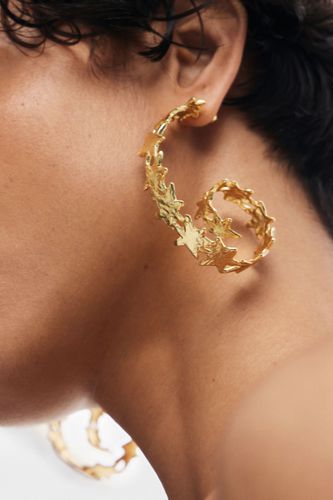 Spiral earrings with gold-plated Zalio star design. - - U - Desigual - Modalova