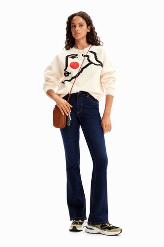 Rhinestone flare jeans - BLUE - 38 - Desigual - Modalova