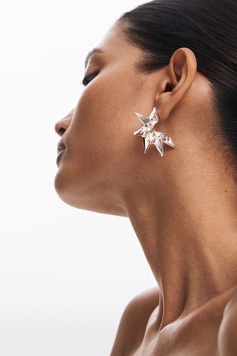 Star-shaped silver earrings Zalio. - - U - Desigual - Modalova