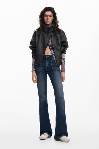 Biker efecto piel oversize - L - Desigual - Modalova