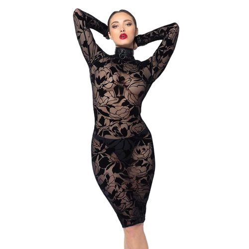 Robe résille manche longue - Taille : S 36 - Mode Patrice Catanzaro - Modalova