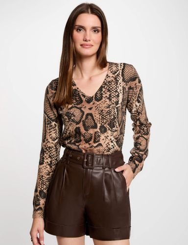 Short ajusté simili cuir - Morgan - Modalova