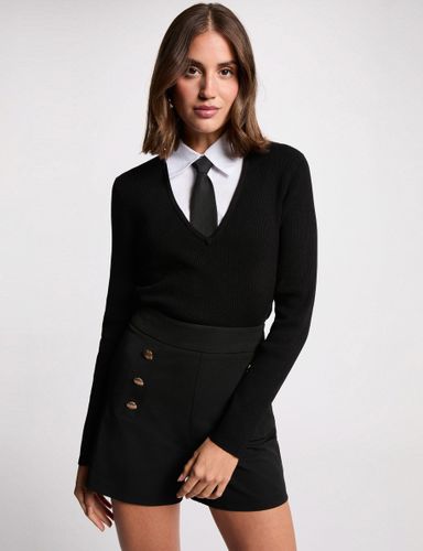 Short taille haute noir femme - Morgan - Modalova