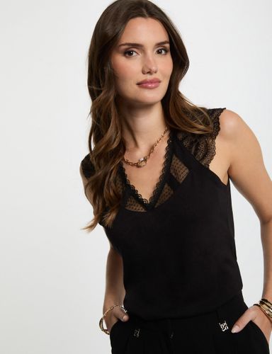 T-shirt manches courtes noir femme - Morgan - Modalova