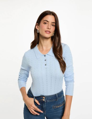 Pull ajusté col polo - Morgan - Modalova