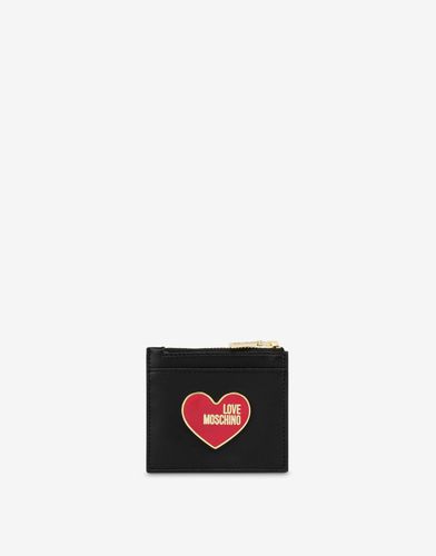 Kartenetui Enameled Heart - Love Moschino - Modalova