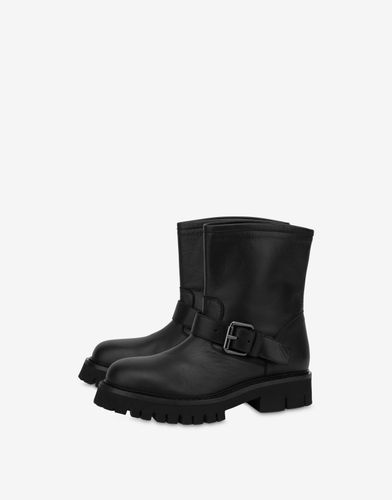 Botines «biker» De Piel De Becerro - Moschino - Modalova