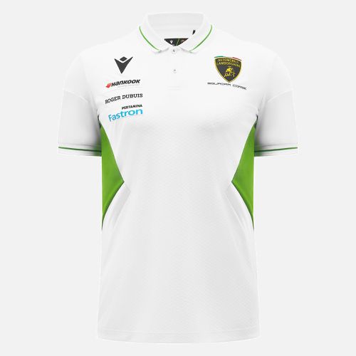 Automobili Lamborghini Squadra Corse men's white polo shirt - Macron - Modalova