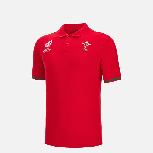 Rugby World Cup 2023 Welsh Rugby junior official polycotton polo - Macron - Modalova