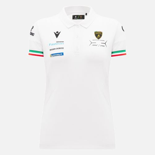 Automobili Lamborghini Squadra Corse women's white polo shirt - Macron - Modalova