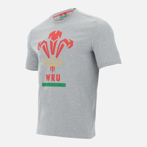 Welsh Rugby 2020/21 fans collection melange grey t-shirt - Macron - Modalova