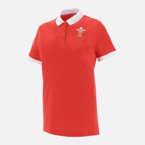 Welsh Rugby Union 2020/21 fans collection red women's polo shirt - Macron - Modalova