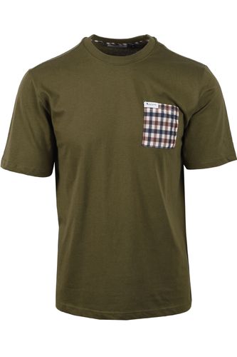 Active Club Check Pocket T-shirt Army Size: SIZE L - Aquascutum - Modalova