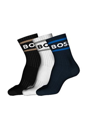 Boss 3 Pack Rib Stripe Cc Socks Blue/grey/beige Size: - BOSS Accessories - Modalova