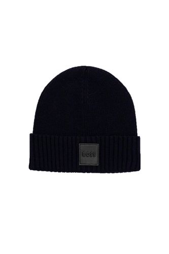 Boss Flavio Beanie Hat Dark Blue Size: 1 SIZE - BOSS Accessories - Modalova