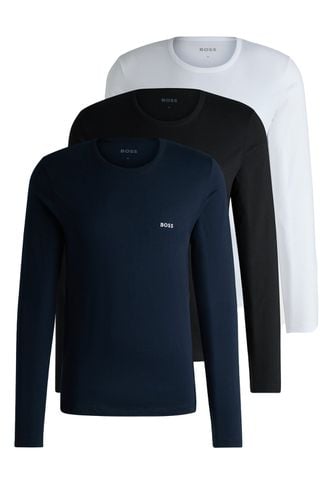 Boss 3p Long Sleeved T Shirt White/Navy/Black Size: SIZE - BOSS Bodywear - Modalova