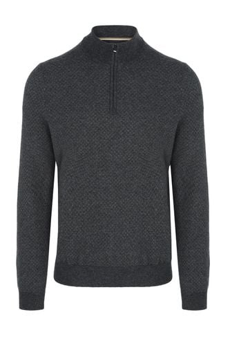 BOSS Boss H-eltorino Half Zip Knitwear Size: SIZE L - BOSS Black - Modalova