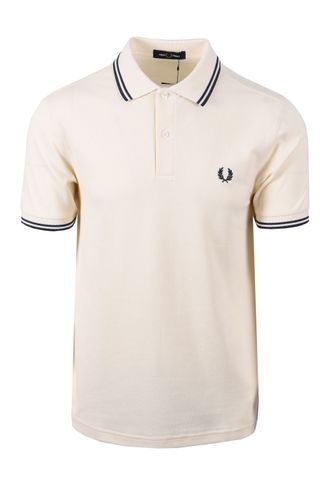 Twin Tipped Polo Ecru/Tennis Blue Size: SIZE M - Fred Perry - Modalova