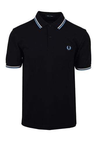 Twin Tipped Polo Shirt Blk/ecru/softblu Size: SIZE M - Fred Perry - Modalova