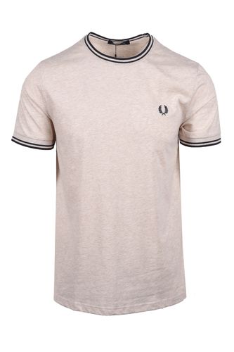 Twin Tipped T-shirt Porridge Marl Size: SIZE M - Fred Perry - Modalova