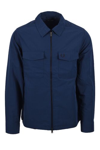 Zip Through Overshirt Tennis Blue Size: SIZE M - Fred Perry - Modalova