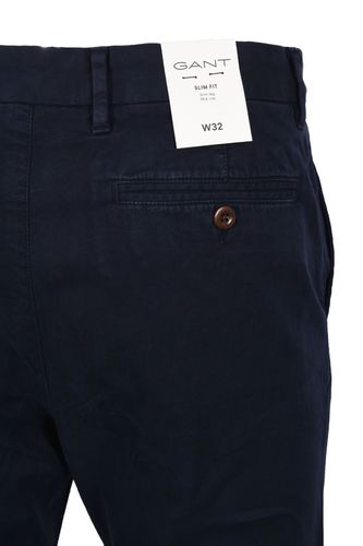 Slim Dobby Structure Chino Evening Blue Size: 34W32L - Gant - Modalova