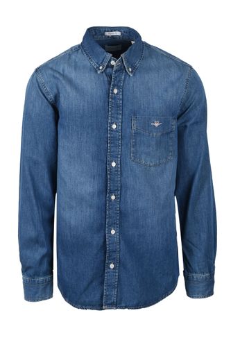 Reg Denim Long Sleeve Shirt Mid Worn In Size: SIZE 2XL - Gant - Modalova