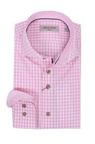 Gingham Check Shirt Check Size: 15.5/39 - Gravson London - Modalova