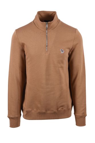 Reg Fit Half Zip Sweatshirt Brown Size: SIZE M - Paul Smith - Modalova