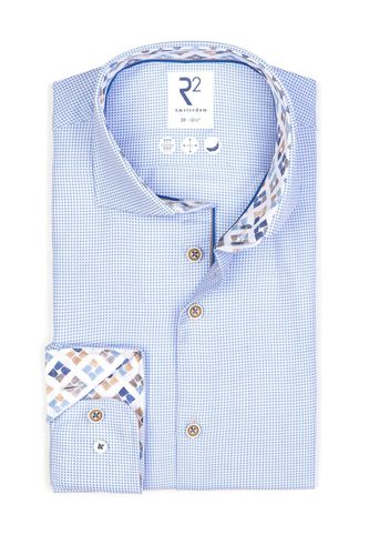 Cut Away Collar Long Sleeved Shirt Cobalt Size: 15.5/39 - R2 - Modalova