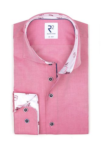 Cut Away Collar Long Sleeved Shirt Fuschia Size: 15.5/39 - R2 - Modalova
