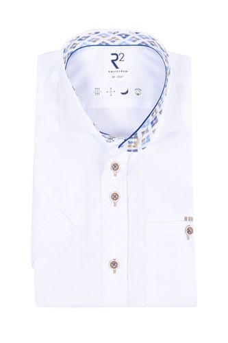 Cut Away Collar Short Sleeved Shirt White Size: 16/41 - R2 - Modalova