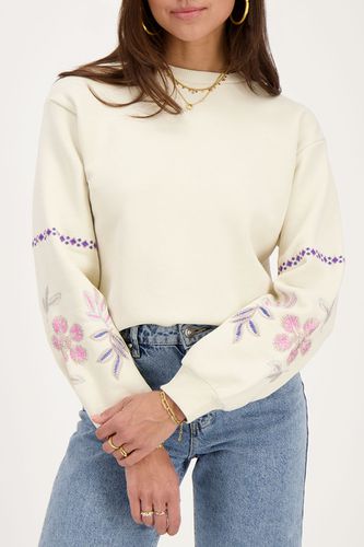Beigefarbenes Sweatshirt mit Stickerei | - My jewellery - Modalova