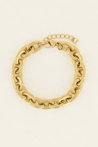 Dubbele ketting met platte schakel en munt | - My jewellery - Modalova