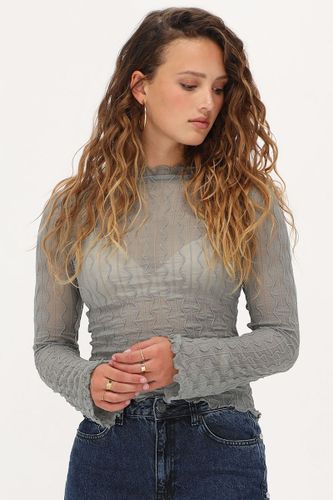 Top en mesh avec manchesévasées | - My jewellery - Modalova