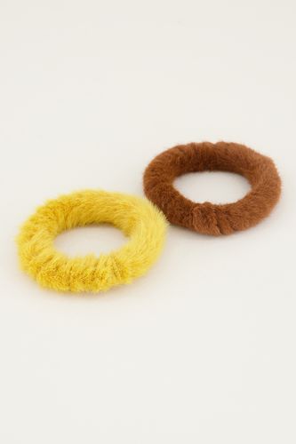 Bruine scrunchie set fluffy | - My jewellery - Modalova