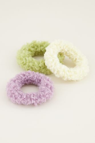 Green&lilac teddy scrunchie set | - My jewellery - Modalova
