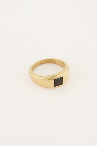 MOOD Ring mit quadratischem schwarzem Stein | - My jewellery - Modalova
