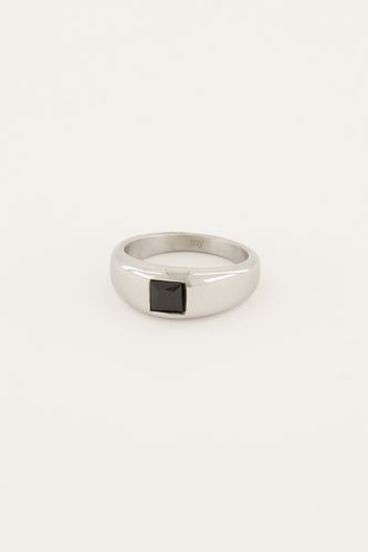MOOD Ring mit quadratischem schwarzem Stein | - My jewellery - Modalova