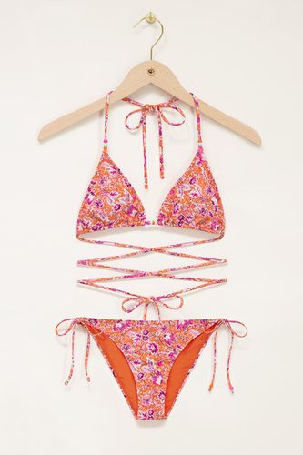 Off White Triangel Bikini Set mit Blumenprint | - My jewellery - Modalova