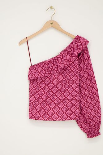 One-Shoulder-Top mit Ikat-Print und Rüsche | - My jewellery - Modalova