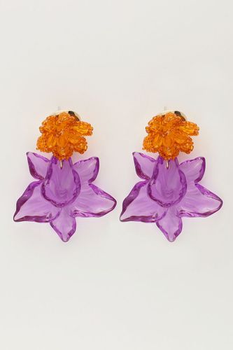 Insel-Ohrringe mit orangefarbener und lila Blume | - My jewellery - Modalova