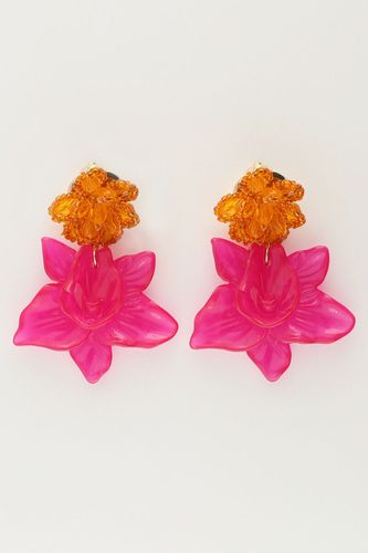 Insel-Ohrringe mit orangefarbener und pinker Blume | - My jewellery - Modalova
