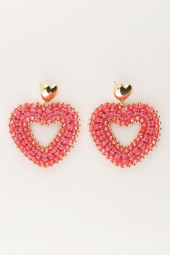 Statement-Ohrringe mit rosa Perlenherz | - My jewellery - Modalova