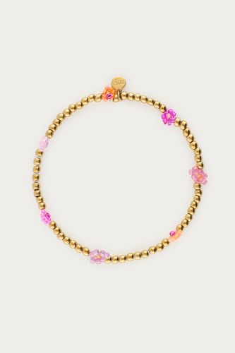 Perlenarmband mit pinken und orangefarbenen Blumen | - My jewellery - Modalova