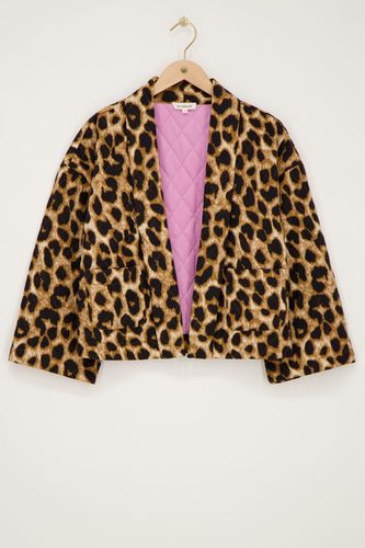 Beigefarbene Kimonojacke mit Leopardenmuster | - My jewellery - Modalova
