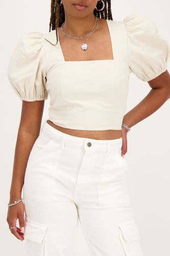 Top en lin avec manches bouffantes | - My jewellery - Modalova